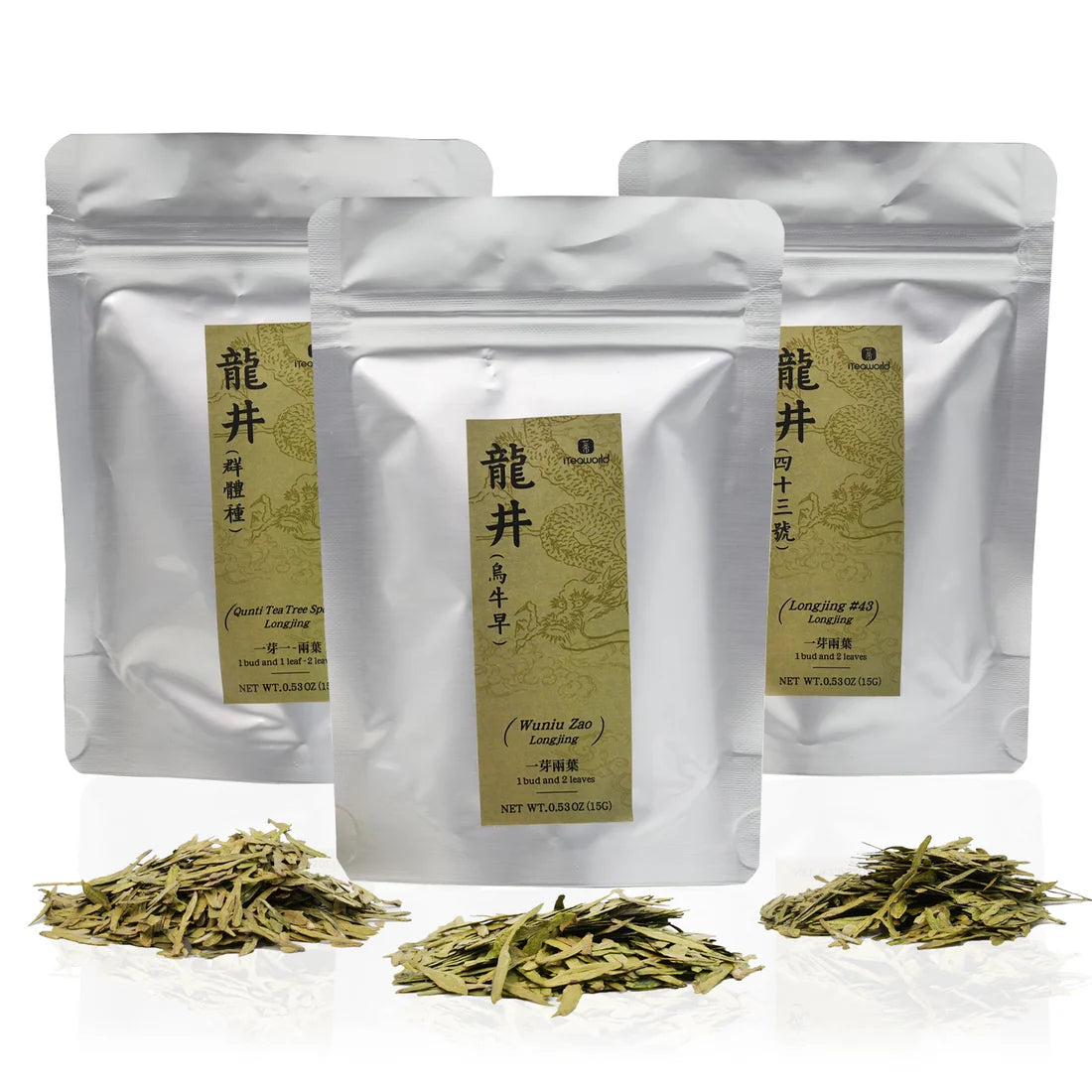 3 Flavors Longjing Green Tea Varietal Collection 45G For Morning