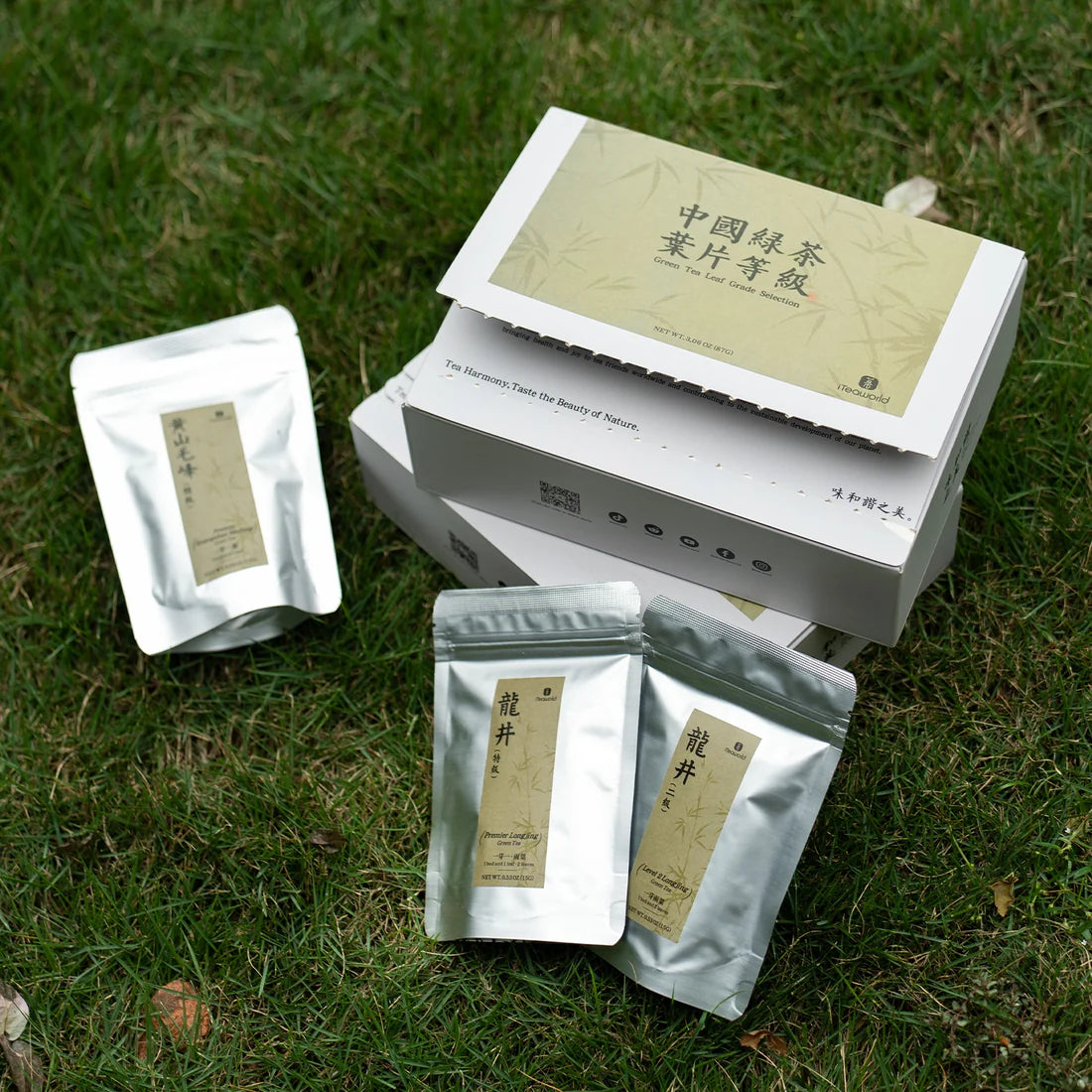 Chinese Green Tea Comparison Set: Longjing & Huangshan Maofeng Grades 90g